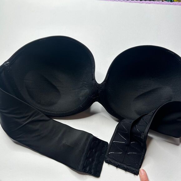 Cacique Black Strapless Lined Bra 44C - Picture 3 of 6